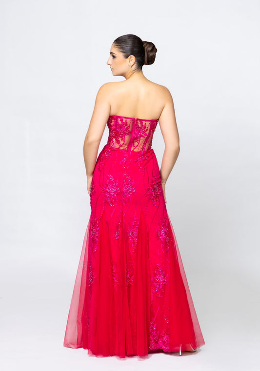 The Gilded Flame Gown