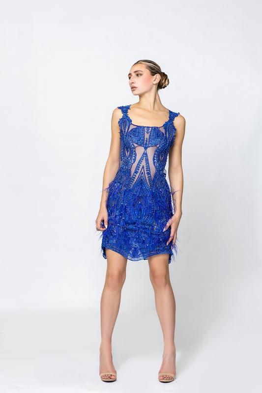 Royal Flame mini dress.