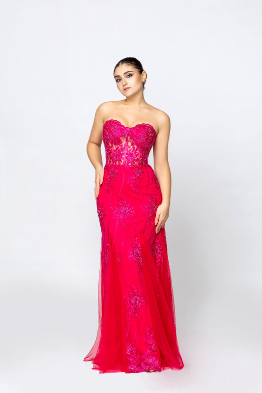 The Gilded Flame Gown