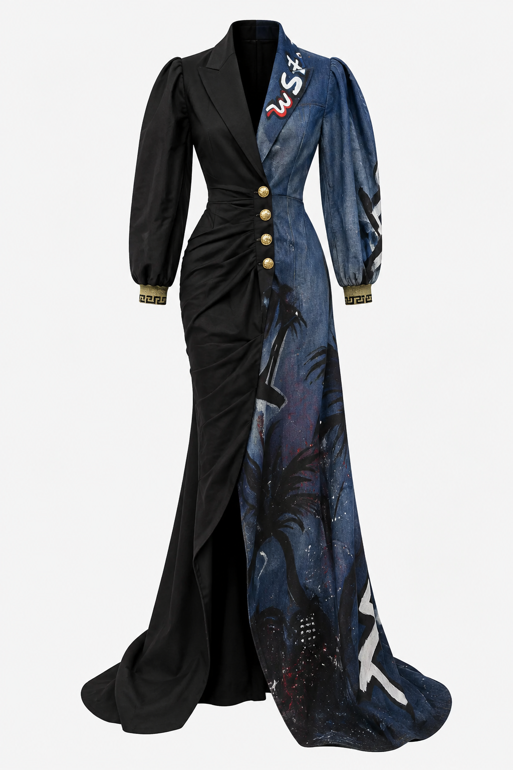 Noir & Denim Dress