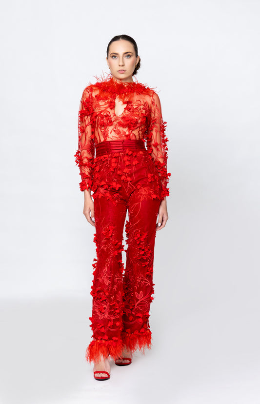 CRIMSON BLOOM JUMSUIT