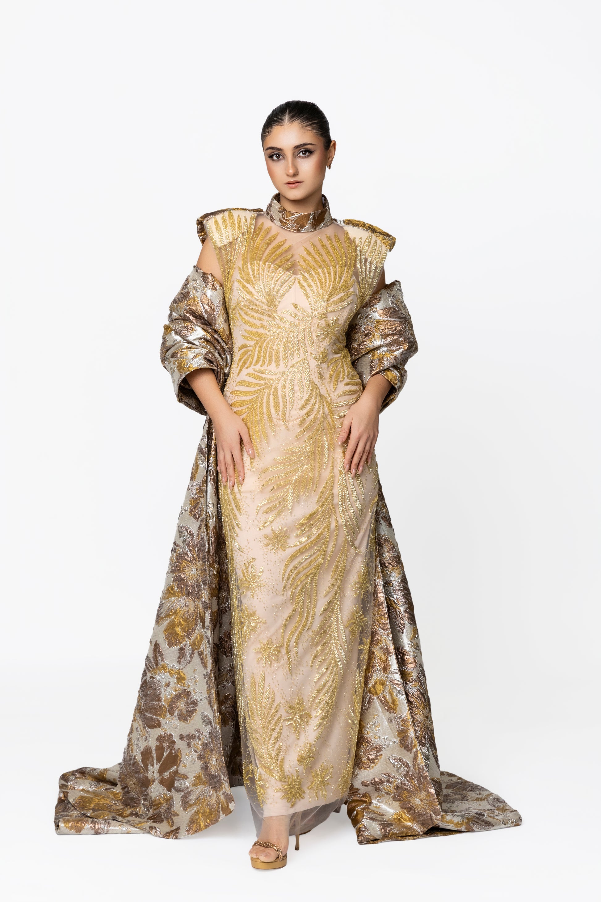 reinah tiered embroidered dress La Reina by Rachel Allan - RQ2179
