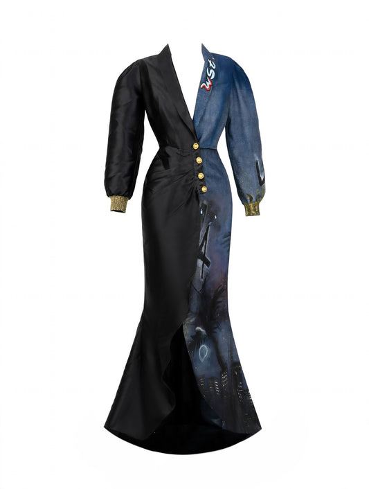 Noir & Denim Dress
